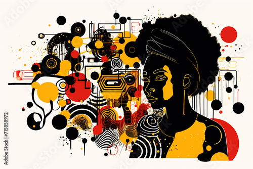 Vibrant Afrocentric Heritage Illustration. African American History or Black History Month concept © Canvas Alchemy