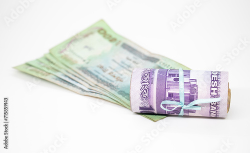 Obraz na płótnie Bangladesh bank note currency or banknotes of bangladesh, taka or money w salonie