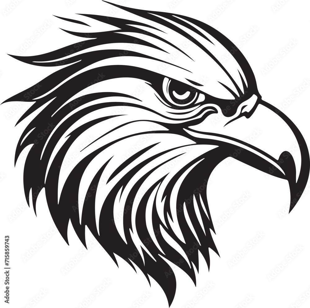 Obraz premium eagle head vector illustration