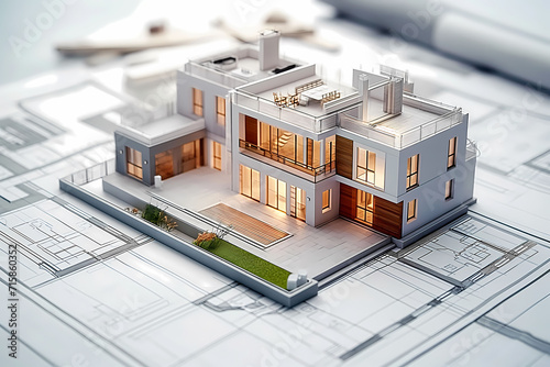 architectural plan, House plan blue Print, building drawings with Architectural design