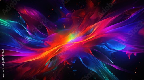 abstract colorful background with neon waves, modern and dynamic background, science and technology concept, futuristic styled backdrop