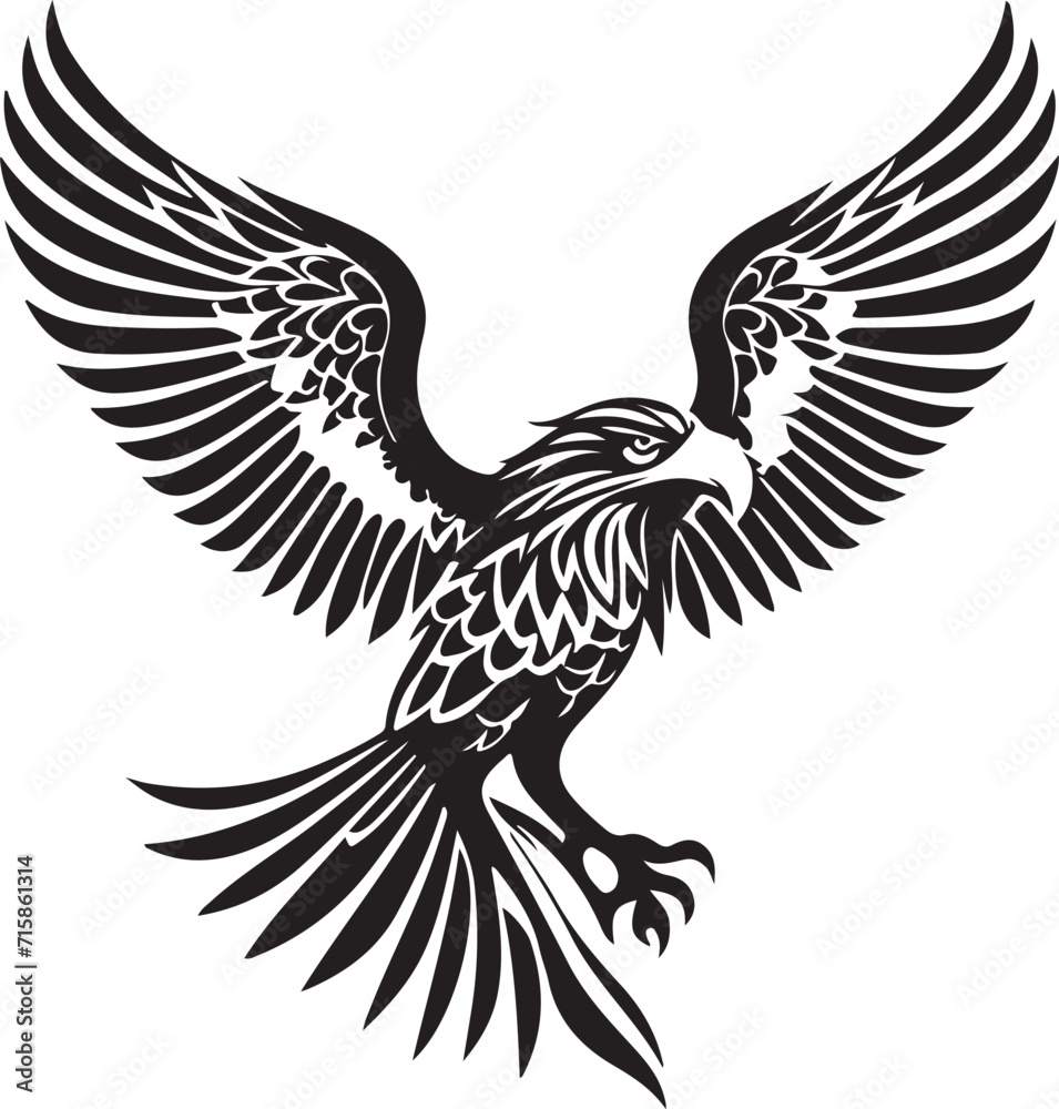 eagle silhouette of vector illustration 