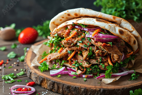 Delicious doner kebab  photo