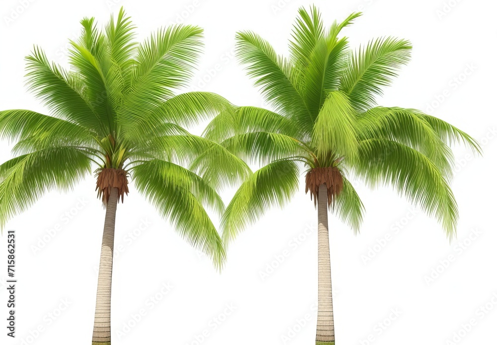 Obraz premium Palm trees on transparent background 3d renderi