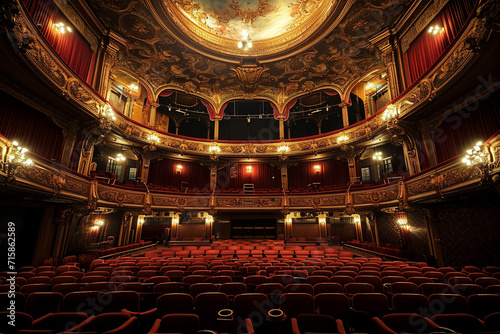 Beautiful grand theatre interior shot