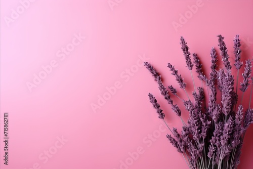 Lavender blossom on pink background - captivating and high-quality visual for inspiration