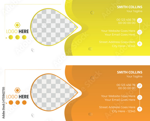 Unique Email Signature Design, vector design, and fb cover design template . 