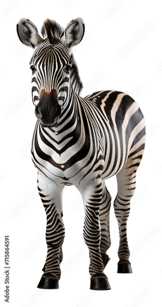 close up portrait of zebra animal on transparent background, generative ai close up portrait of zebra animal on transparent background, generative ai