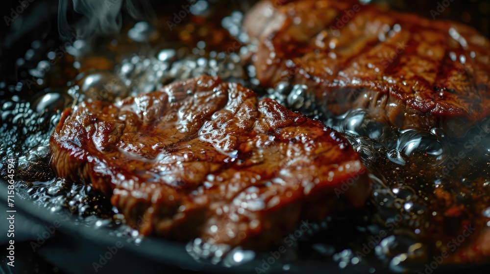 Fry cooking in oil steak meat wallpaper background Fry cooking in oil steak meat wallpaper background