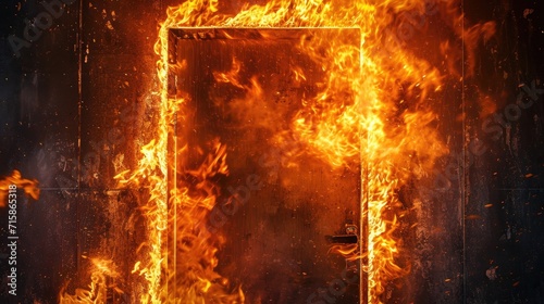 Fire door building house apartment wallpaper background