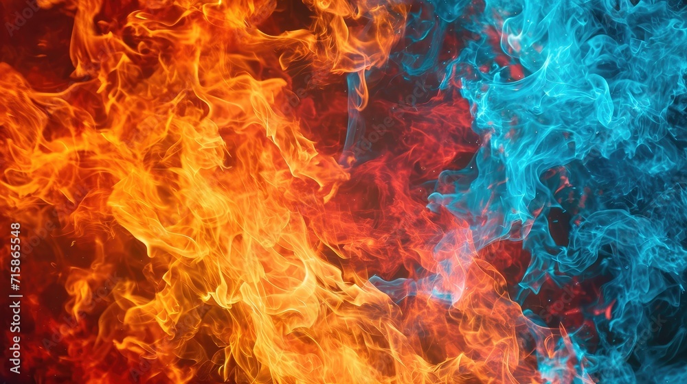 Colorful neon flame burn fire blaze abstract texture wallpaper background