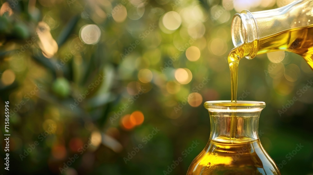 Extra virgin olive oil pours from bottle wallpaper background Extra virgin olive oil pours from bottle wallpaper background