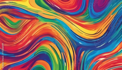 Vibrant abstract background with swirling rainbow colors and fluid patterns