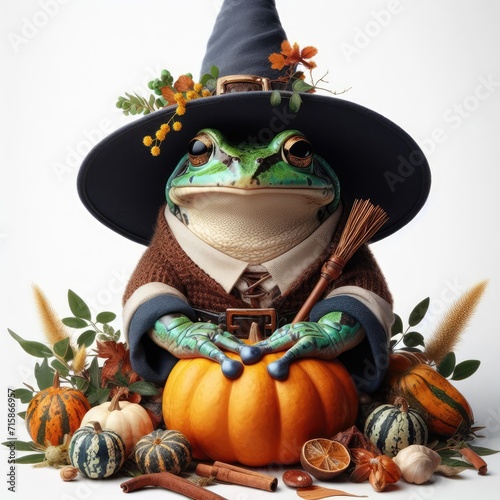 frog in a witch hat 