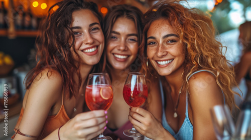 diverse female friends celebrating together