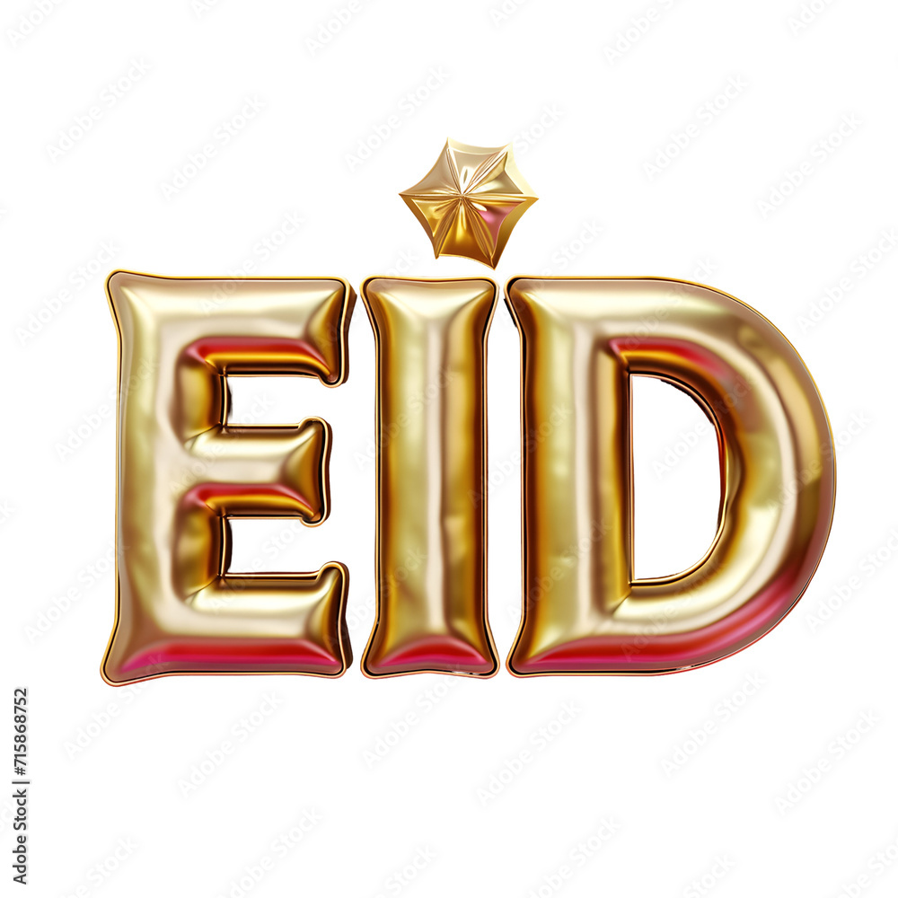 PNG 3d Eid text, Eid 3d render golden effect text PNG 3d Eid text, Eid 3d render golden effect text