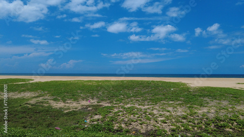 Poovar golden sand beach, bright blue sky, Thiruvananthapuram, Kerala, seascape view  photo