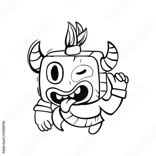 funny stickers of ancient people only black lines