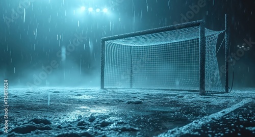 football goal in slow motion background and clipart