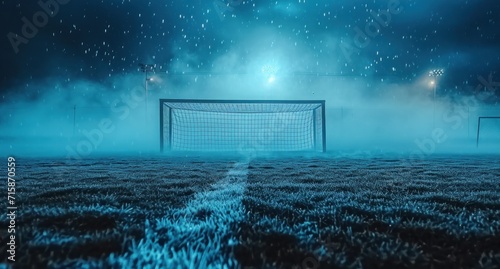 football goal in slow motion background and clipart