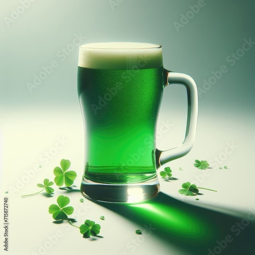 glass of green beer 