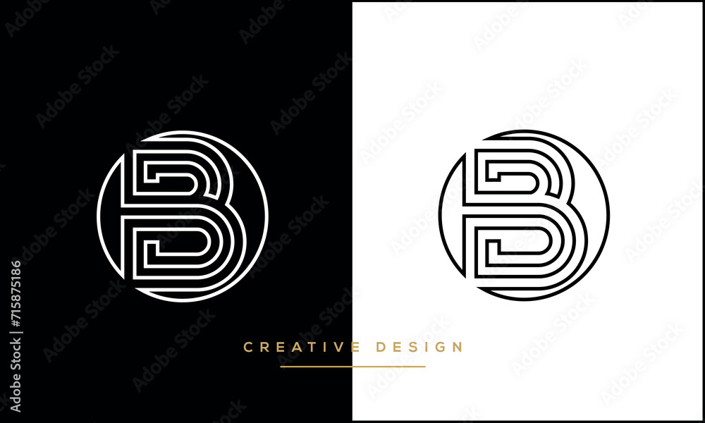 Alphabet letters B or BB logo Monogram Alphabet letters B or BB logo Monogram