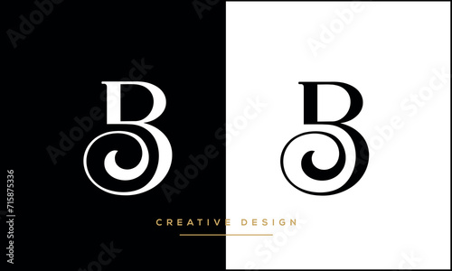 Alphabet letters B or BB logo Monogram