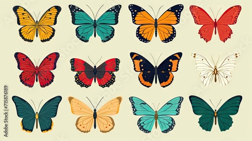 image of a butterfly with colorful butterflies  featuring a classic design