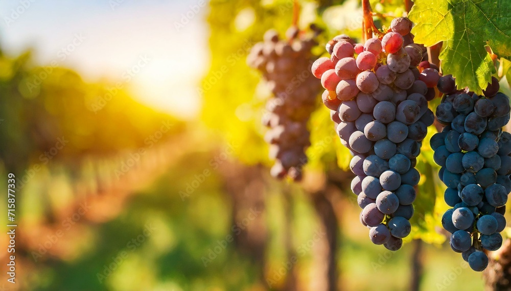 fila de uvas em destaque em uma bela vinícola com muitas parreiras, plantação, agricultura