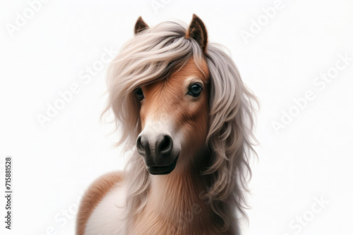 pony Horse isolated on solid white background. ai generative © Igor