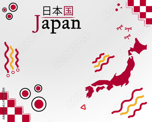 Japan, vector illustration of Japanese culture
