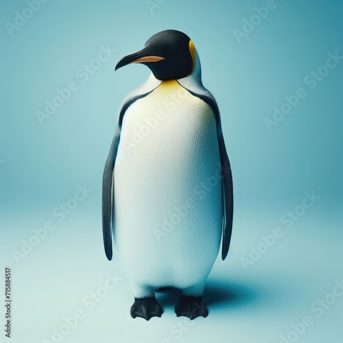 The royal penguin on white