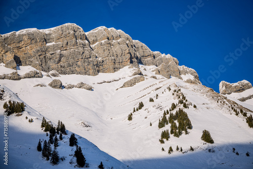 Paysage au Col des Aravis en Savoie