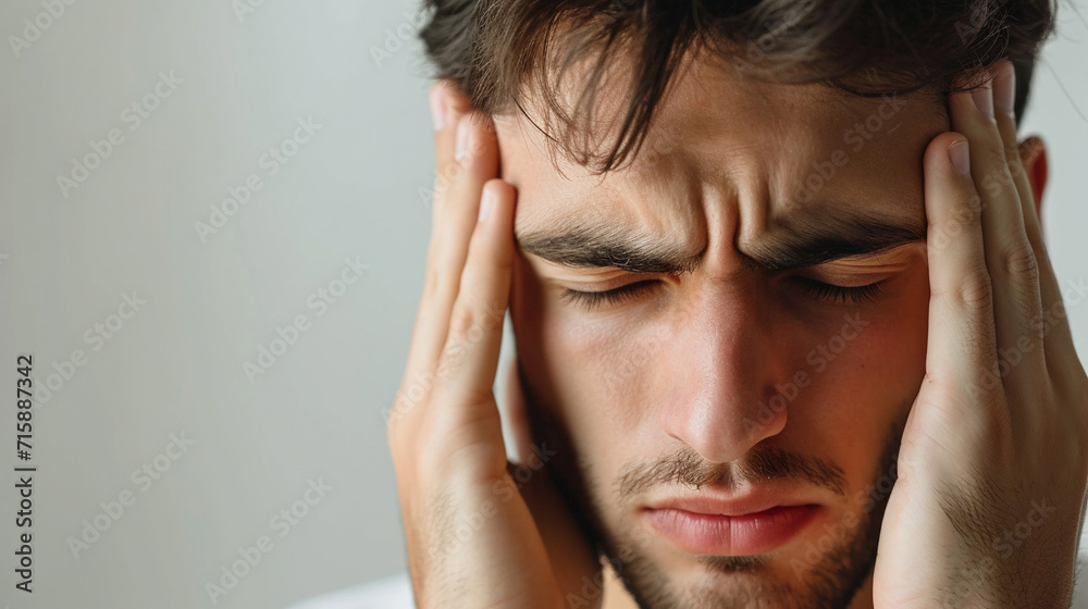 Man in stress. Man in stress.