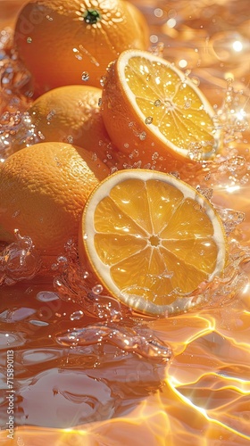 oranges in water