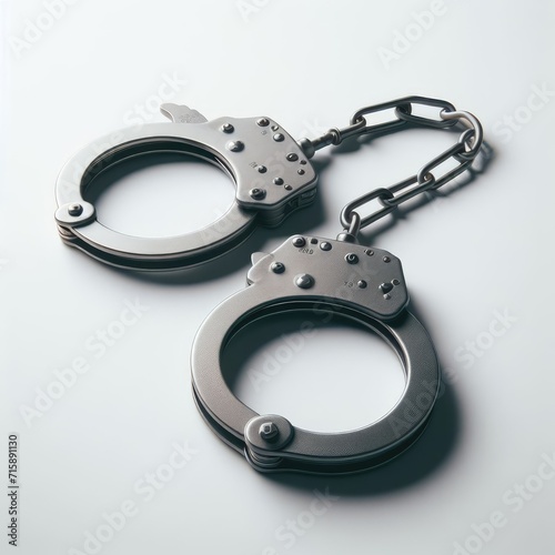 handcuffs on white background