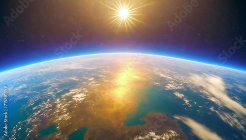 beautiful planet earth seen from space