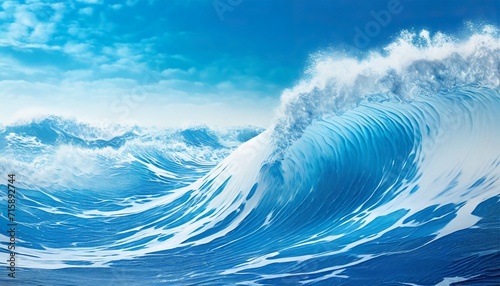 abstract blue and white wave background