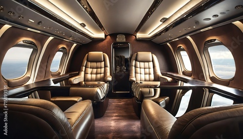 luxury airplane interior  © Frantisek