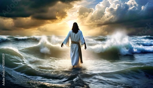 faith in the storm jesus walking on water amidst wind and waves