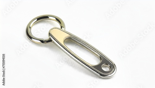 metal key ring clip isolated on white background