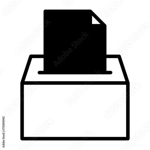 Vote Box solid glyph icon