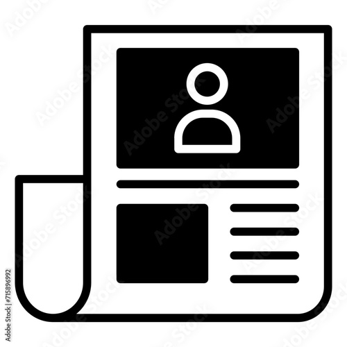 News solid glyph icon