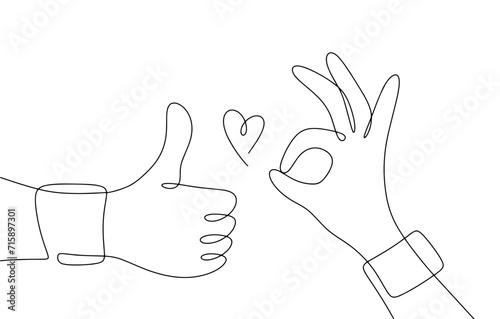 Hands. Gesture. Thumbs up. OK. Compliment