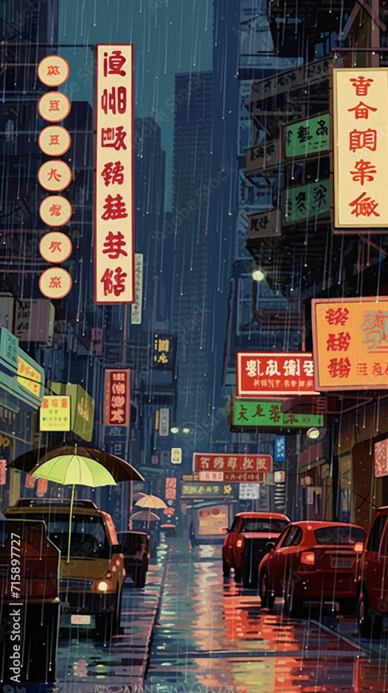 Naklejka premium Hong_kong-11