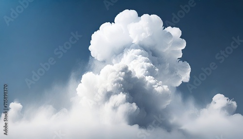 a collection of white and wispy smoke coming out from a source cartoon style steam cloud rising up into the skyillustration © William