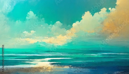 turquoise abstract painting © William