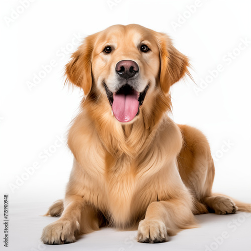 Golden retriever isolated on white