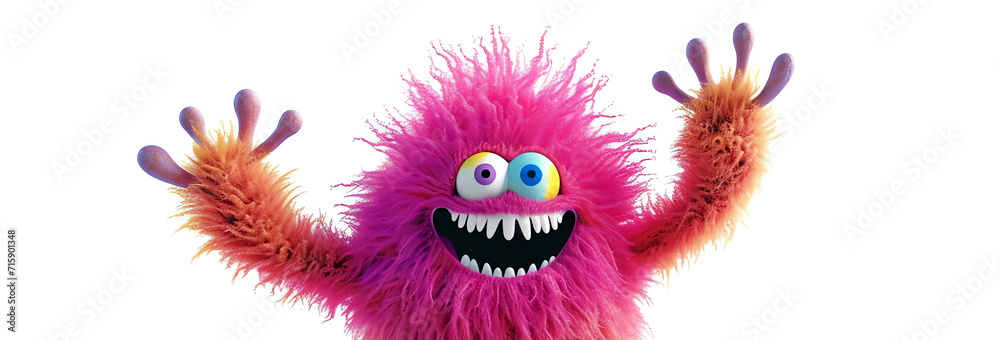 happy smiling cute monter, AI generated happy smiling cute monter, AI generated