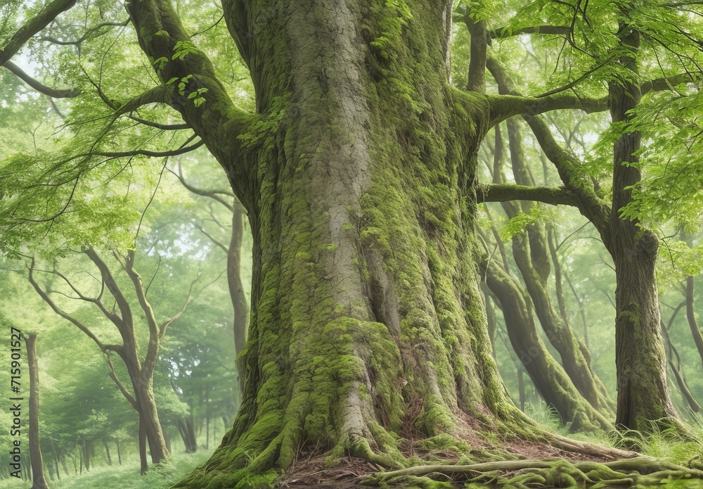 Fototapeta premium Closeup of tree in the forest